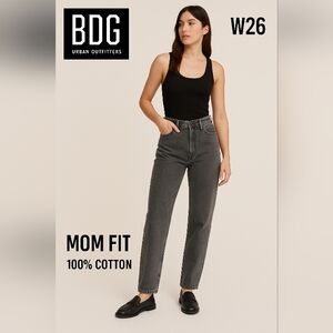 BDG Women's Black Mom Fit Jeans Cotton Size 26